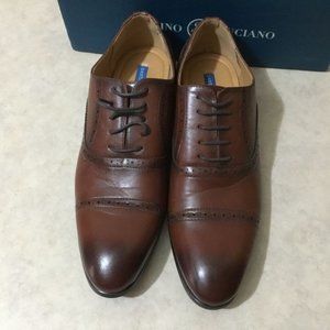 Santino Luciano Davino Men s Brogue Cap Toe Dress Shoes